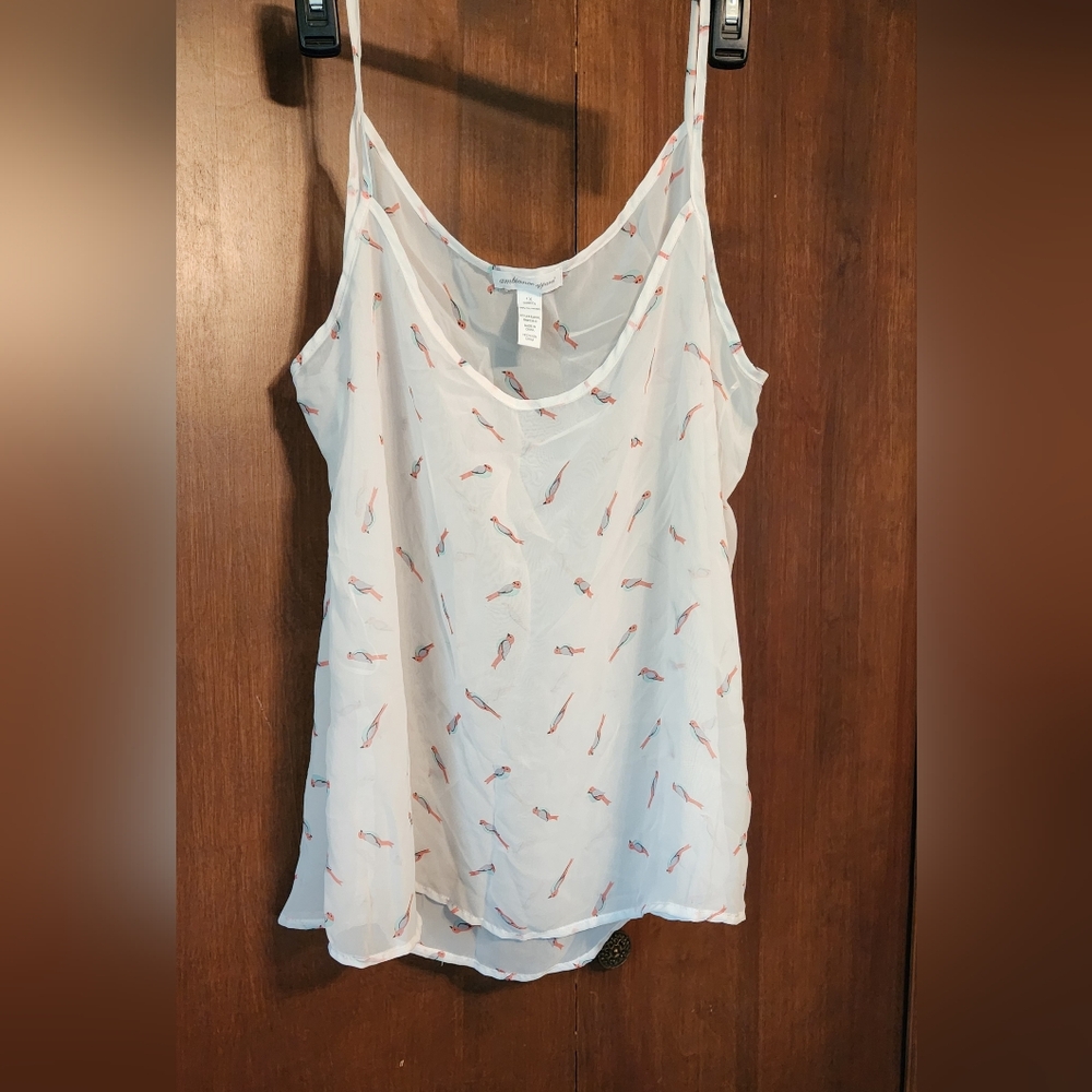 White Patterned Women's Top